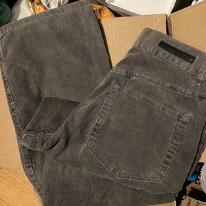 Mens 33x34 Olive Green Calvin Kline Wide Leg Cords